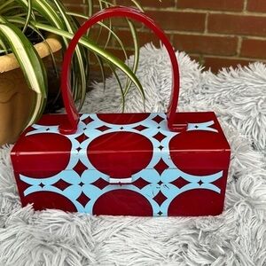 - Art and fashion collide. Kim Dalzell purse. Handbag. Signed by artist